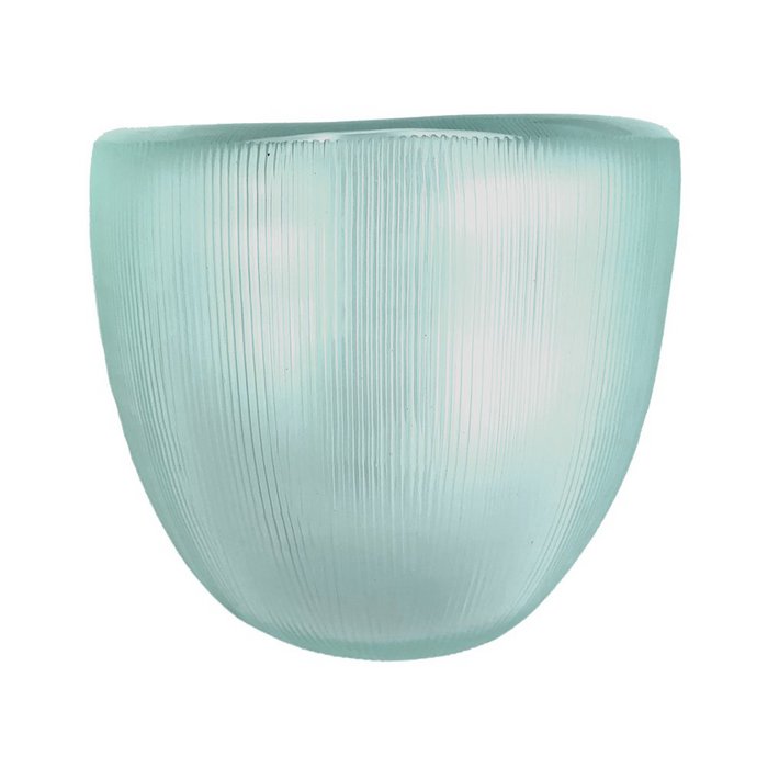 Świecznik tealight szklany, miętowy.