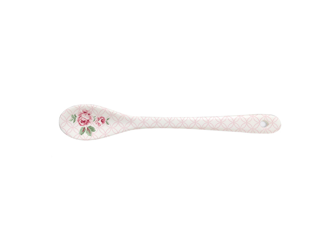 Łyżeczka w kwiatki, porcelanowa.