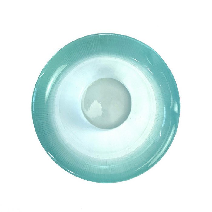 Świecznik tealight szklany, miętowy.